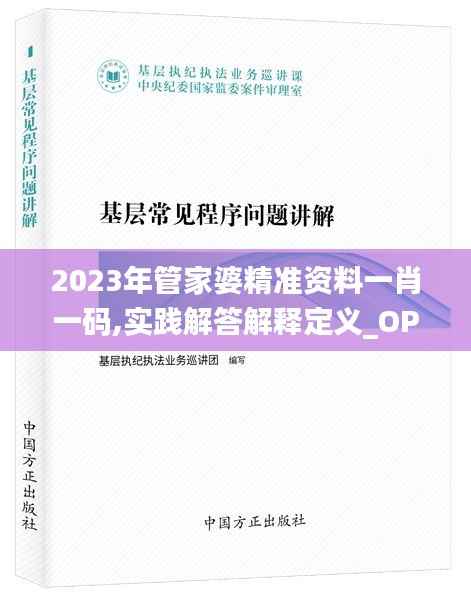 2023年管家婆精准资料一肖一码,实践解答解释定义_OP8.711