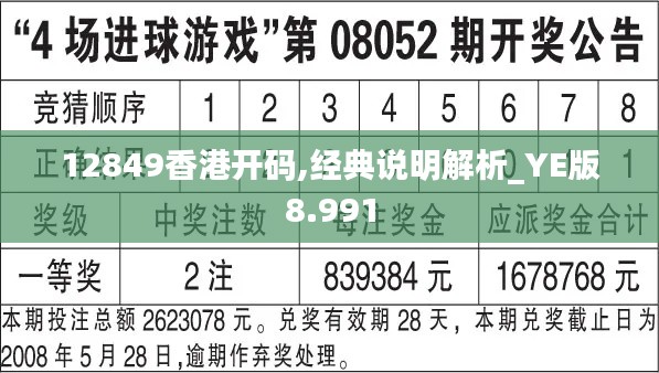 12849香港开码,经典说明解析_YE版8.991