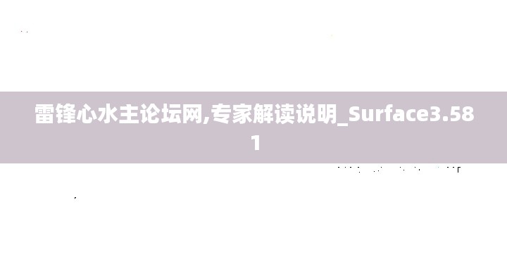 雷锋心水主论坛网,专家解读说明_Surface3.581