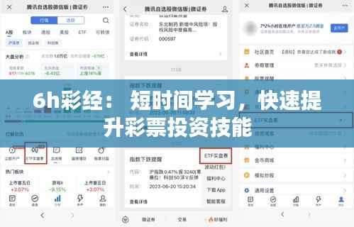 6h彩经: 短时间学习,快速提升彩票投资技能