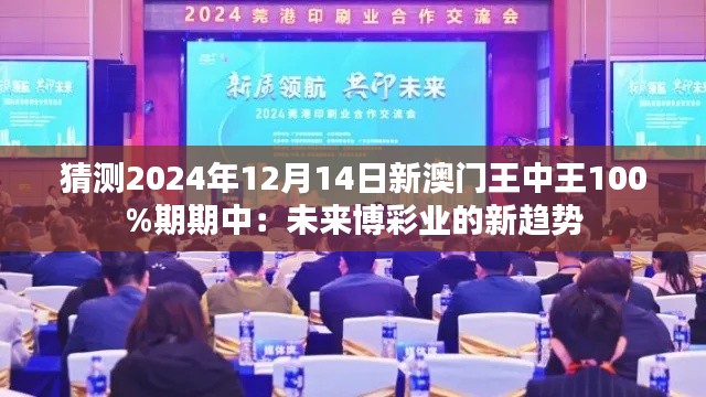 猜测2024年12月14日新澳门王中王100%期期中：未来博彩业的新趋势