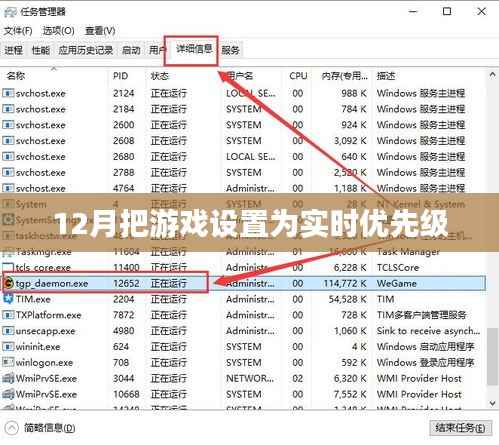 游戏实时优先级设置指南,十二月操作攻略