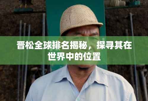 晋松全球排名揭秘,探寻其在世界中的位置
